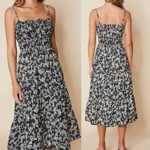 Faithfull The Brand Canyon Polka Dot Print Midi Sundress Size Large